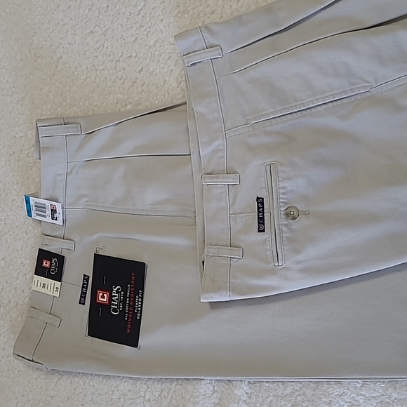 Chaps Pants Bogo Chaps 2 Pair Mens Khaki Pants Cotton Twill Pleated